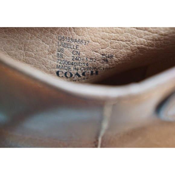 Coach Labelle British Tan New Calf Leather Heel Booties Womens 8B - Picture 13 of 13